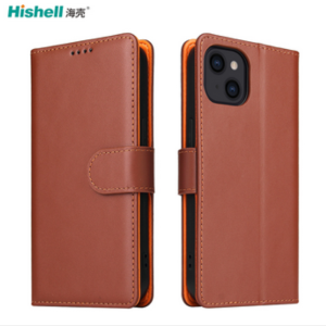 Leather Cell Phone Case iPhone 14 Plus Mobile Phone Cases Multi-color Flip Holder PU Shockproof