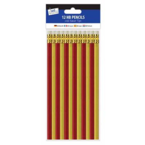 Pencils with Erasers HB 12 Pack 