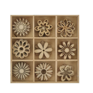 Wooden Shapes - Flower - 45pcs