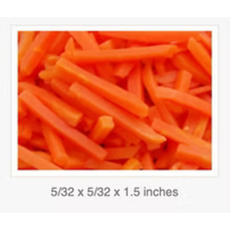 Frozen Carrot Sticks 5/32 in x 5.32 in x 1.5ins
