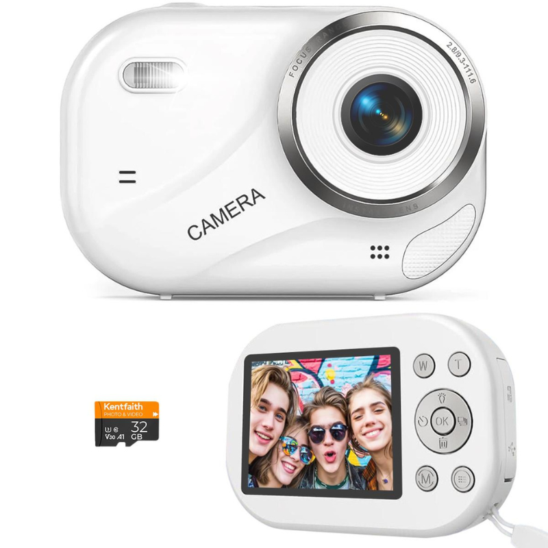 Kentfaith Digital Camera for Teens, 4K Videos 48MP Photos, Auto Focus, WiFi Transfer, 32GB Card