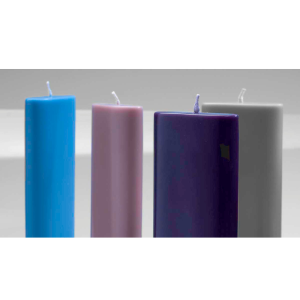 Flat Pillar Candle Various Colors (can customize)