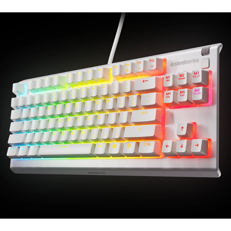 Apex 3 TKL White - US  Water Resistant Quiet Tenkeyless Keyboard with RGB Lighting