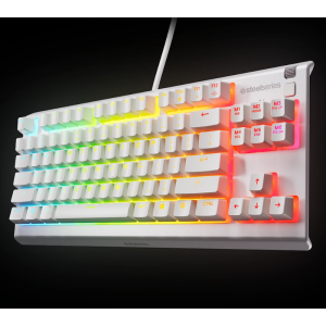 Apex 3 TKL White - US  Water Resistant Quiet Tenkeyless Keyboard with RGB Lighting